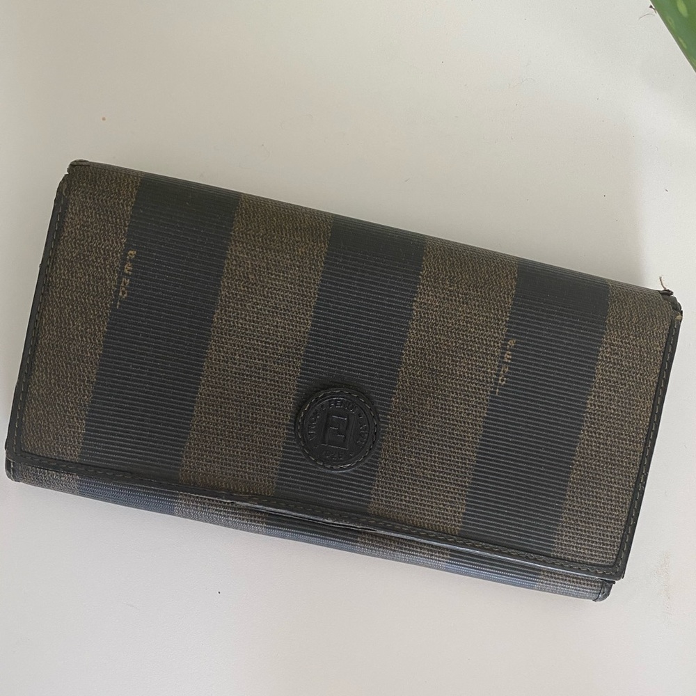Used condition vintage FENDI long wallet